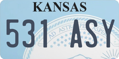 KS license plate 531ASY