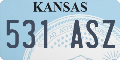 KS license plate 531ASZ