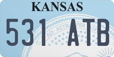 KS license plate 531ATB