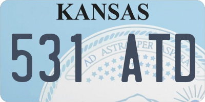 KS license plate 531ATD