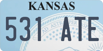KS license plate 531ATE