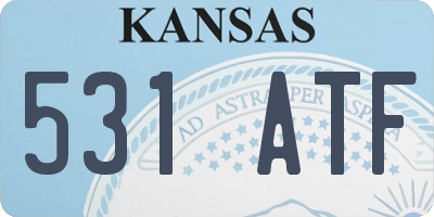 KS license plate 531ATF