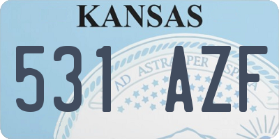 KS license plate 531AZF