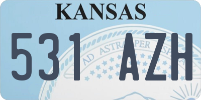 KS license plate 531AZH