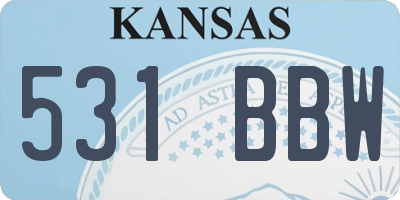 KS license plate 531BBW
