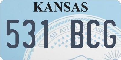 KS license plate 531BCG