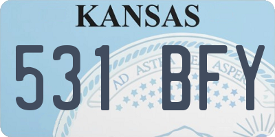 KS license plate 531BFY