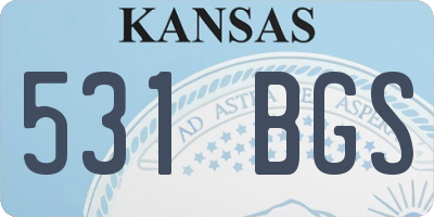KS license plate 531BGS