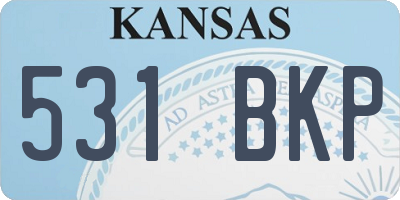 KS license plate 531BKP
