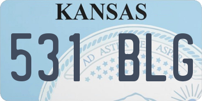 KS license plate 531BLG