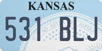 KS license plate 531BLJ