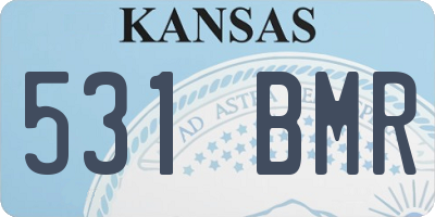 KS license plate 531BMR