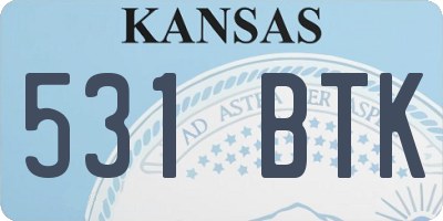 KS license plate 531BTK