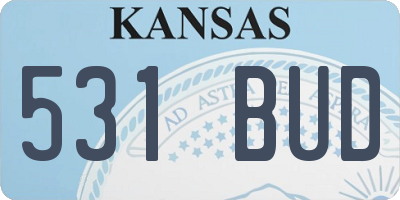 KS license plate 531BUD