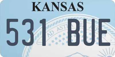 KS license plate 531BUE