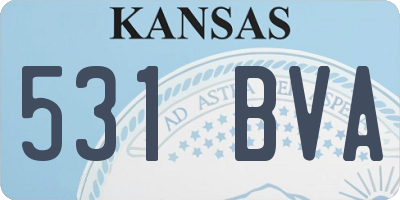 KS license plate 531BVA