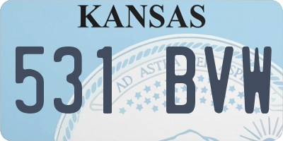 KS license plate 531BVW