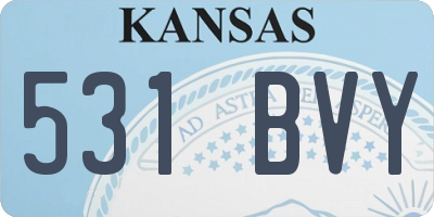 KS license plate 531BVY