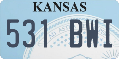 KS license plate 531BWI