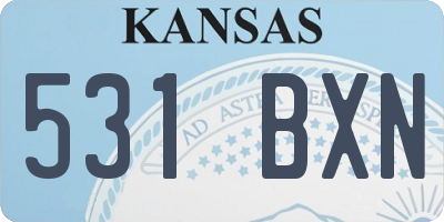 KS license plate 531BXN