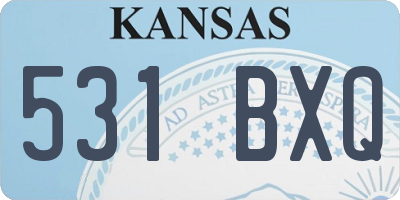 KS license plate 531BXQ