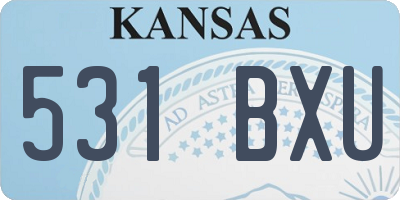 KS license plate 531BXU