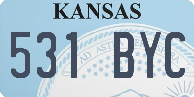 KS license plate 531BYC
