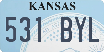 KS license plate 531BYL