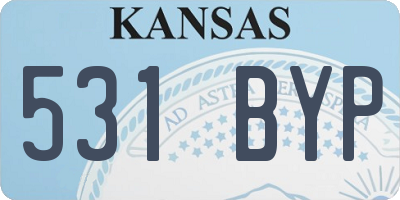 KS license plate 531BYP
