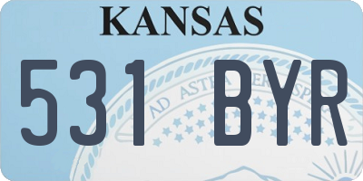 KS license plate 531BYR