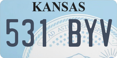 KS license plate 531BYV