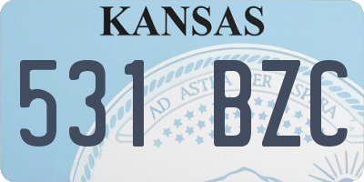KS license plate 531BZC