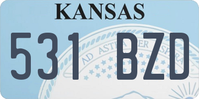 KS license plate 531BZD