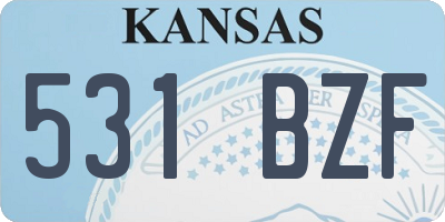 KS license plate 531BZF
