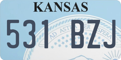 KS license plate 531BZJ