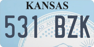 KS license plate 531BZK
