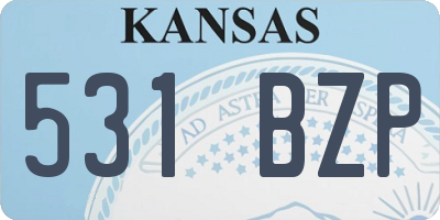 KS license plate 531BZP