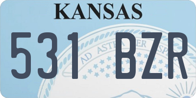 KS license plate 531BZR
