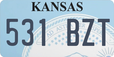 KS license plate 531BZT