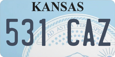 KS license plate 531CAZ