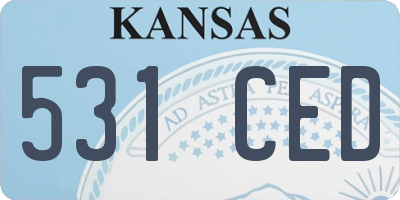 KS license plate 531CED