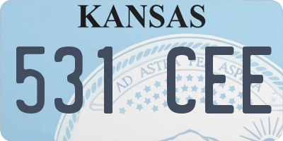 KS license plate 531CEE