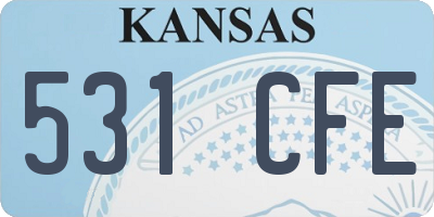 KS license plate 531CFE