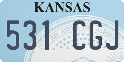 KS license plate 531CGJ