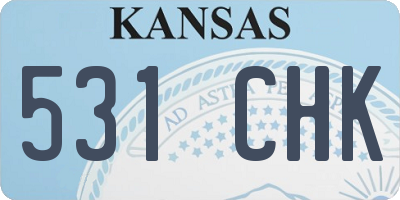 KS license plate 531CHK