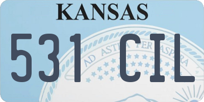 KS license plate 531CIL
