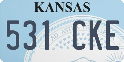 KS license plate 531CKE