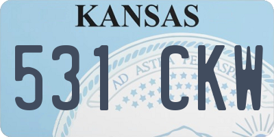 KS license plate 531CKW