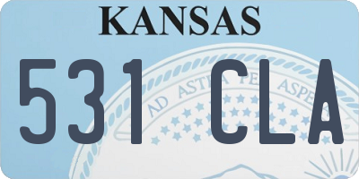 KS license plate 531CLA