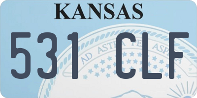 KS license plate 531CLF
